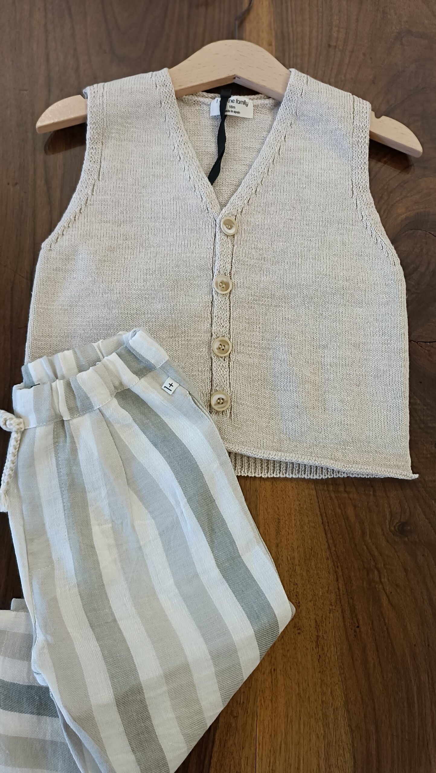 GILET COTONE E LINO ONE + IN THE FAMILY