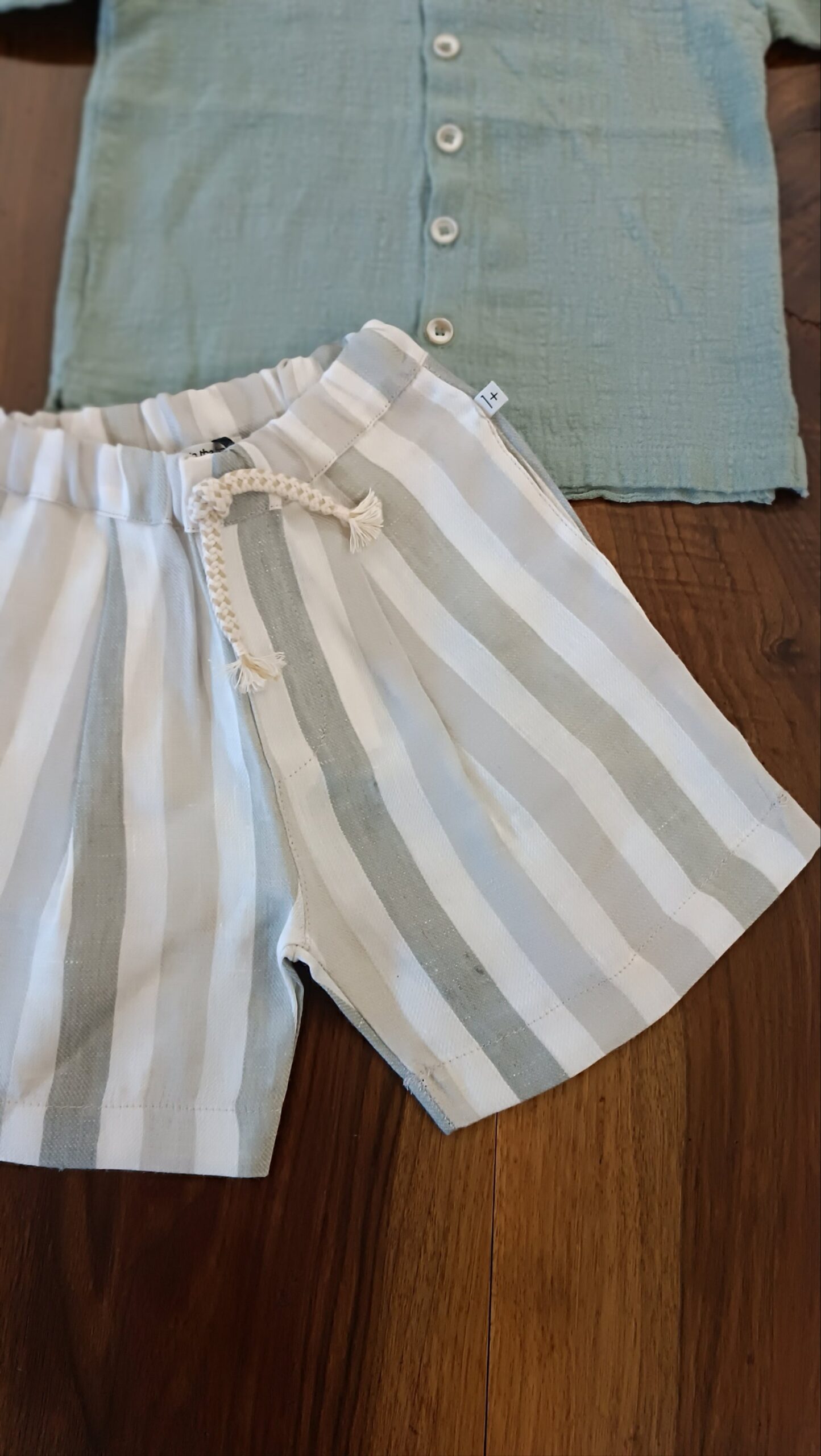 PANTALONE COTONE RIGHE ONE + IN THE FAMILY
