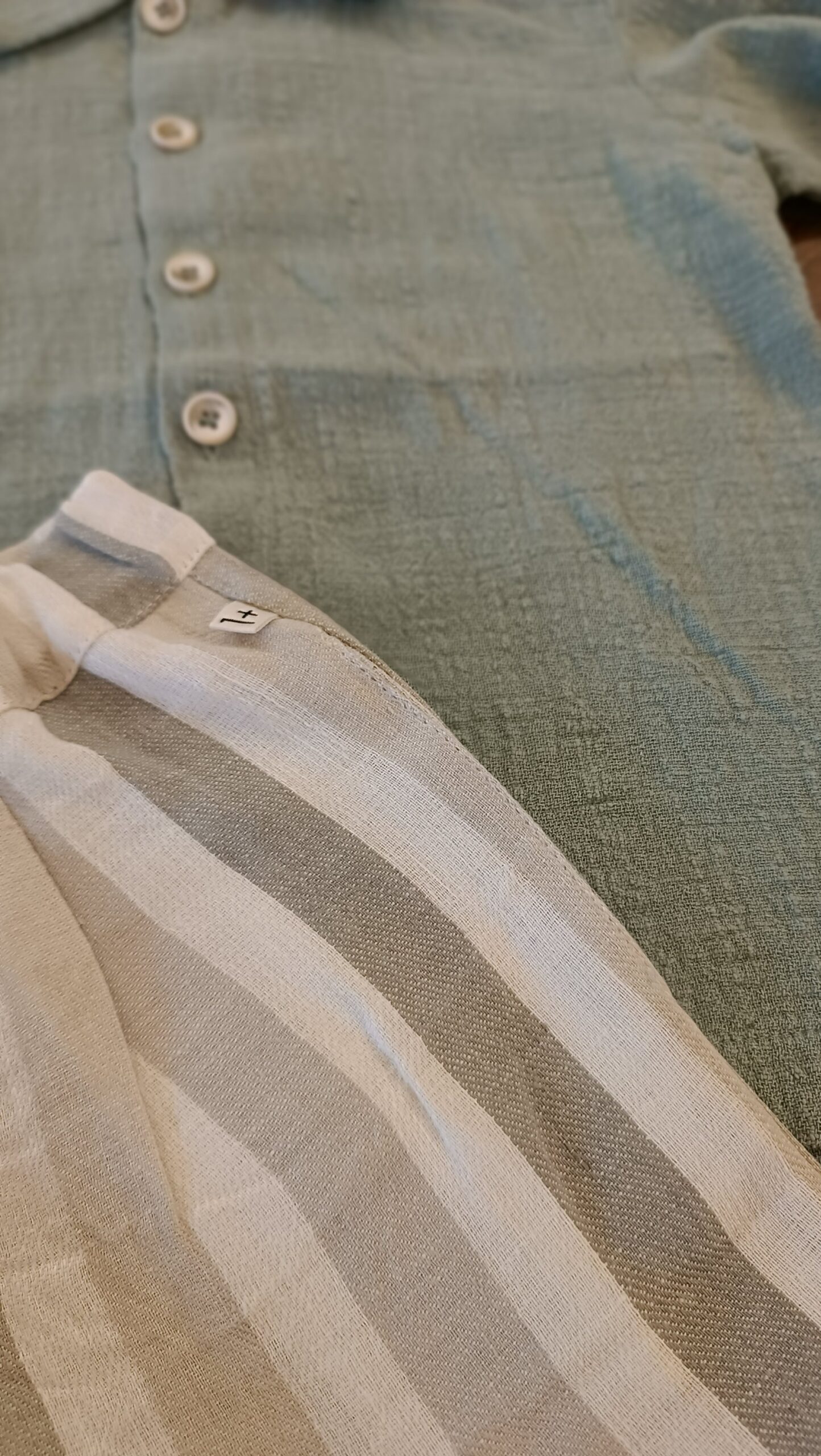 PANTALONE LUNGO RIGHE ONE + IN THE FAMILY - immagine 2