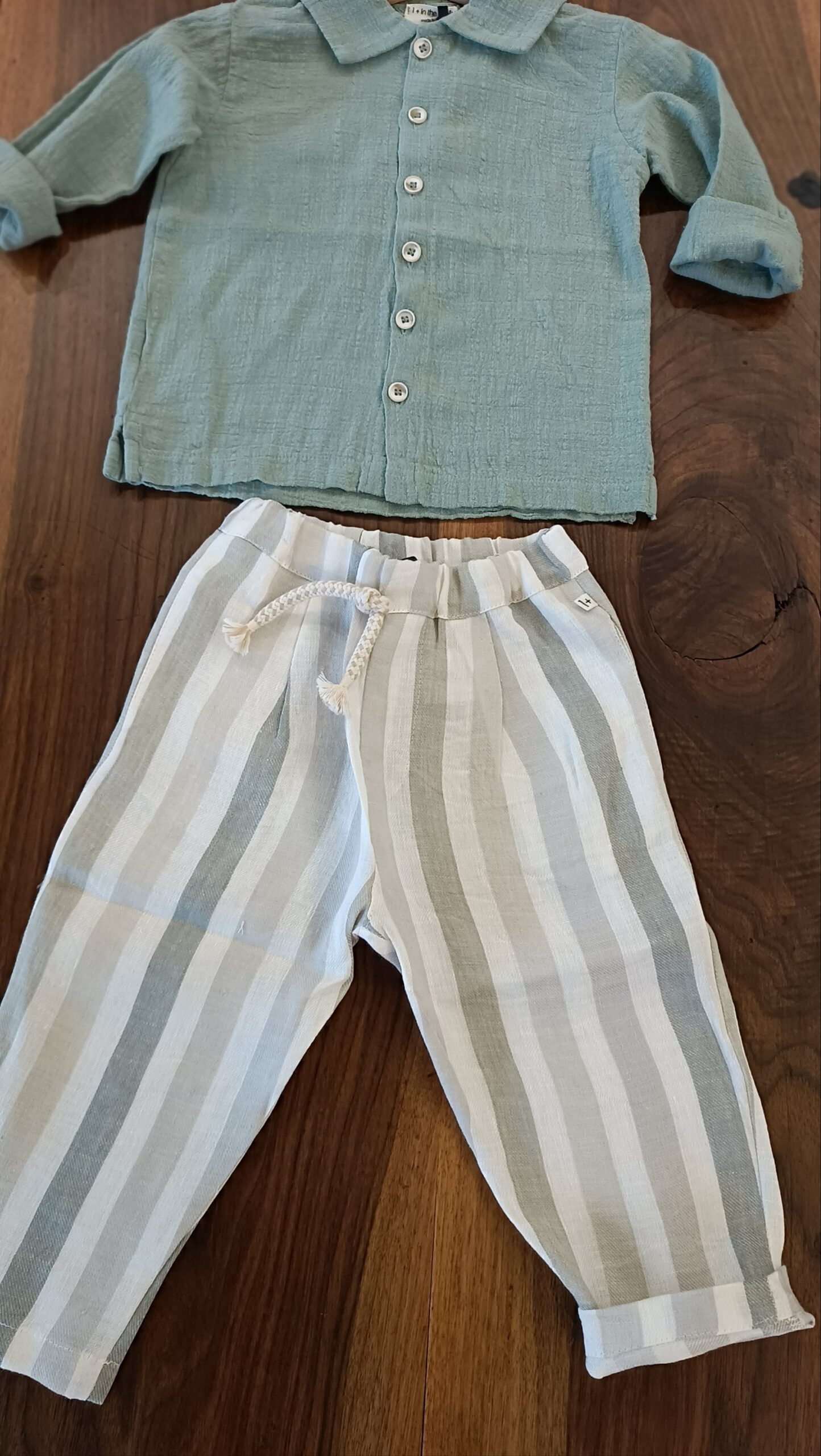 PANTALONE LUNGO RIGHE ONE + IN THE FAMILY