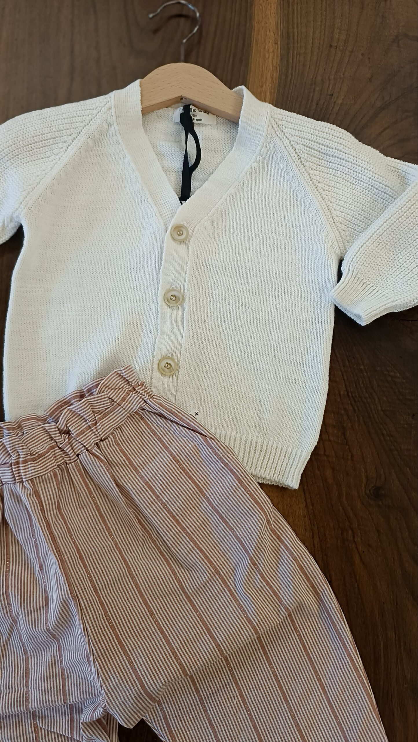 CARDIGAN BIANCO  COTONE E LINO ONE + IN THE FAMILY